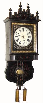C.1870, German, 30-hour time &amp; strike picture frame clock in as found condition with original finish. — Antique Clocks Price Guide