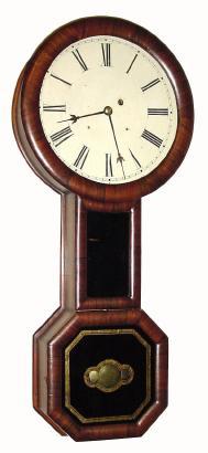 C.1850, G. D. Hatch, Octagon Bottom  8-day, 1-weight wall regulator in excellent restored condition. — Antique Clocks Price Guide