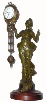 C.1910, German, Junghans, "DIANA" swing clock in good original condition, the only minor fault — Antique Clocks Price Guide