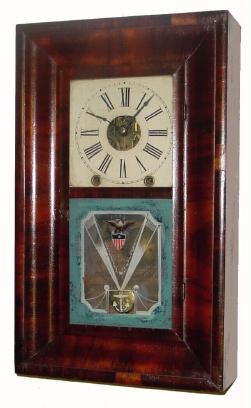 C.1845, Chauncey Boardman, Bristol, Conn., miniature OG shelf clock, 8-day fusee, time/strike. — Antique Clocks Price Guide