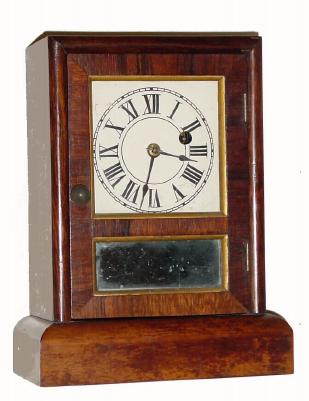 C.1868, Seth Thomas, Thomaston, Conn., Mini Cottage, 30 hour  time only, in excellent restored condition. — Antique Clocks Price Guide