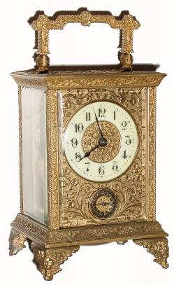 C.1910, French, Brass Cased Carriage Clock, time and alarm in very good original condition. — Antique Clocks Price Guide