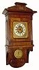 C.1910, German, Open Well "Berliner" walnut wall clock in generally good original condition.
