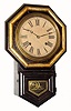C.1880, E. N. Welch Mfg. Co., 8-day time & strike 8-Inch drop octagon, extra, wall clock.