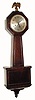 C.1935, German, Mahogany Cased Banjo clock, 8-day, time and strike, from storage.
