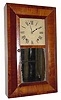 C.1841, Oliver Weldon, Bristol, Conn., Bevel Front wooden works shelf clock in generally good restored condition.