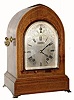 C.1905, German, Winterhalder & Hofmeier, for J. E. Caldwell, Philadelphia, quarter striking lancet top mantel clock, with engraved silvered dial, in fair to good condition.