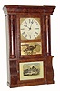C.1852, E. O. Goodwin, Bristol, Conn., 8-day time/strike miniature column and cornice shelf clock in extra nice condition.