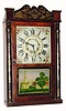 C.1832, Alpha Hart, Goshen, Conn., 30-hour wood movement time/strike half column and splat shelf clock /short/ in overall nice condition.