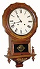 C.1915, Anglo-American,  8-day time & strike wall clock. 