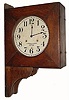 C.1922, Seth Thomas "DOUBLE DIAL", with wall bracket in oak and in generally fair original condition.