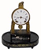 C.1870, Terry Clock Co., 8-day skeleton timepiece. The painted iron base is in good condition with original decoration.