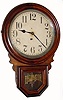 C.1905, E. Ingraham & Co., "Dew Drop", 8-day wall timepiece in very nice condition with original grain painting on the doors.