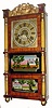 C.1835, R. & J. B. Terry, Bristol, Conn., 8-day time & rack strike triple decker shelf clock. 