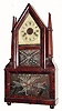 For Parts: C.1845, Birge & Fuller, candle stick steeple wagon spring case with original tablets, but without the top movement. 