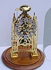 Mid 20th Century, English, Passing Strike Skeleton clock in a cathedral style frame. 