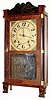 C.1835, Silas Hoadley, Plymouth, Conn., 30-hour wood movement time/strike quarter column and splat shelf clock. 