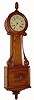 C.1978, Korean, 8-day time/strike, spring movement banjo clock.