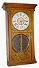 C.1880, Ithaca Belgrade double dial calendar, 8-day time & strike, as-found, incomplete case.