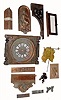 C.1890, Parts to an Ansonia "HANGING ANTIQUE", including the dial and front panel with all cast trim,