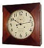 C.1910, Seth Thomas Clock Co., 30-day timepiece in a square mahogany case with original dial.