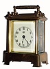 C.1893, Waterbury Clock Co., "CONDUCTOR", 1-day time, strike & repeat carriage clock in excellent original condition. 