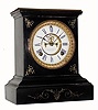 C.1894, Ansonia Clock Co., 8-day time/strike enameled iron case mantel clock in good restored condition.