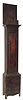 C.1820, American, Base & Trunk Only, to a folk art finished pine tall case clock.