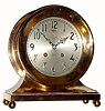 C.1907, Chelsea Clock Co., "Base and Ball", 8-day ships bell clock. The heavy red brass case is in clean polished condition.
