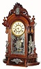 C.1890, Ansonia Clock Co., "TRIUMPH", 8-day walnut mirror side parlor clock in excellent original condition. 