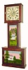 C.1835, Connecticut Banjo (attributed to Henry Terry), 2-wt wooden works 30 hour time and strike wall clock, in excellent original condition.