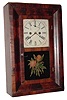 C.1868, Terry Clock Co., Waterbury, Conn., 30-hour time & strike miniature OG shelf clock in good refinished condition.