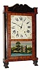 C.1832, Seymour, Williams & Porter, Farmington, Conn., 30-hour wood movement time/strike quarter column and splat shelf clock /short/, in overall very nice condition.