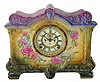 C.1911, Ansonia Clock Co., "La Palma", Royal Bonn, 8-day time & strike porcelain mantel clock in excellent original condition. 