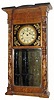 C.1832, Munger & Benedict, Auburn, New York, 8-day time & strike mirror clock. The refinished butternut & mahogany case with carved columns is in very nice condition