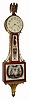 C.1925, Waltham Clock Co., Willard model weight Banjo, in a plain mahogany case with optional gilt bracket.