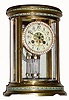 C.1900, Marti & Cie, Oval crystal regulator, 8-day T/S, in very nice condition with a fully intact brilliant surround dial and enamel decorations.