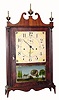 C.1820, Seth Thomas, Plymouth, Conn., 30-hour wood movement time/strike, "Off-Center" Pillar and Scroll shelf clock.