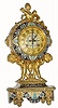 C.1890, Etienne Maxant, Paris, 8-day time/strike lever movement gilt and cloisonn&eacute; enamel figural clock in very nice condition with much of its original fire gilding intact. 