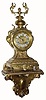 C.1890, French, Bronze Clock & White Metal Bracket, in very good restored condition.