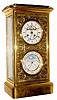 C.1900, French, Detouche, Rue St. Martin, Paris, double dial perpetual calendar in an oversize gilt brass 4-glass case.