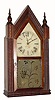 C.1845, Forestville Manufacturing Co., (J. C. Brown), 8-day time/strike ripple steeple shelf clock in very good to excellent original condition.