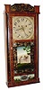 C.1835, Silas Hoadley, Plymouth, Conn., 30-hour wood movement time/strike half-column and splat shelf clock.
