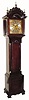 C.1895, Wm. Bond & Son, Boston, No. 450, Quarter Chiming dark maple tall case in excellent original condition.