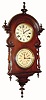 C.1878, Welch, Spring & Co., Bristol, Conn., "Wagner B.W. Hanging", 8-day time/strike walnut calendar clock in extra nice condition with original finish, and original black flocking on back board.