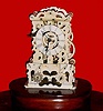 C.1880, English, 2-Tr, Ivory/Bone Skeleton Clock, in generally good condition, with dome, in need of restoration.