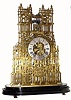 C.1875, W. F. Evans, Birmingham, 3-fusee, 8-bell quarter chime skeleton clock in the form of Westminster Abbey. 