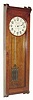 C.1908, Waltham Clock Co., "Regulator No. 16", in oak with 3 jar mercury pendulum and in excellent original condition.