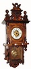 C.1900, German, Berlin Style Free swinger, with glass cover over pendulum.