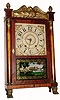 C.1832, Atkins & Downs for George Mitchell, Bristol, Conn., 30-hour time/strike wood movement shelf clock.